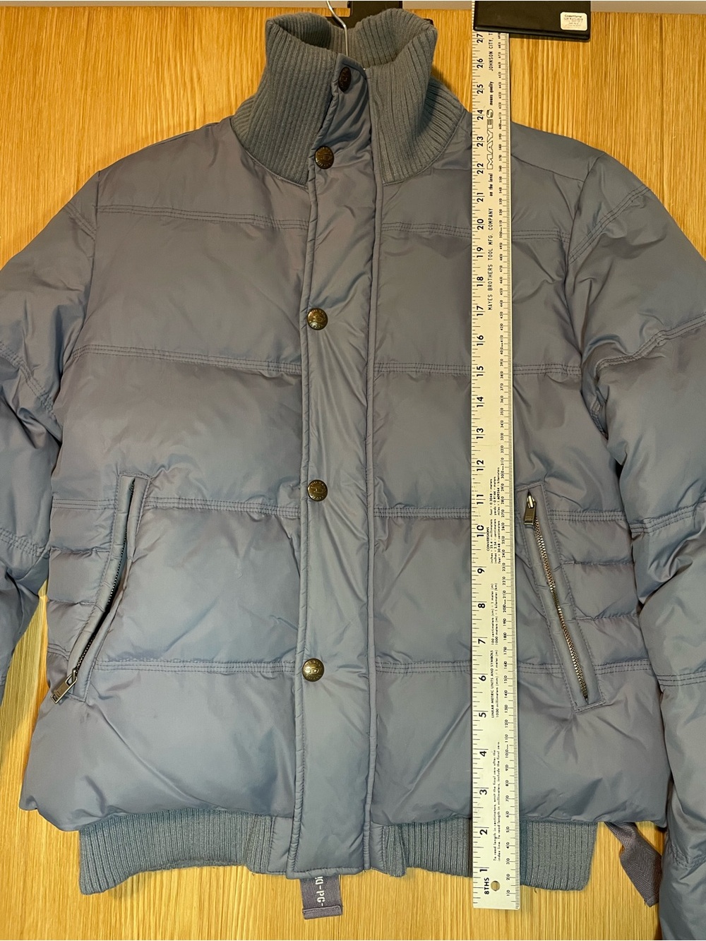 Vintage Diesel Real Down Bomber Puffer Jacket Slate Blue Women's Size XL - Picture 5 of 16